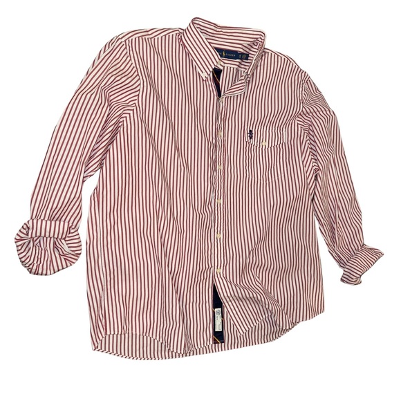 Ralph Lauren Skull & Bones Boathouse Collection Pinstripe Oxford Shirt - Picture 6 of 12